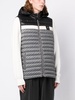 logo jacquard padded gilet