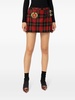 patch-detail pleated miniskirt