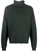 fisherman-knit mock-neck jumper