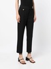 cropped high-waisted trousers