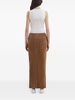 pencil suede maxi skirt