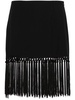 Black Fringed Pencil Skirt