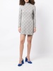 monogram-jacquard mini dress