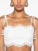 ZIMMERMANN Ivory Embroidered Cotton Bandeau Top