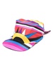 Iride-print silk visor