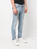 logo-plaque slim-leg jeans