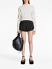 cropped cotton-blend jumper