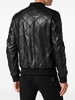 quilted leather bomber jacket