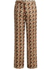 Heart jacquard straight-leg trousers