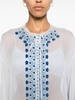 embroidered semi-sheer kaftan