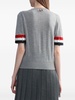 RWB stripe crew-neck merino top