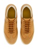 panelled lace-up leather sneakers