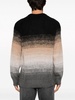 gradient-effect textured jumper