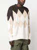 argyle-check-pattern sweatshirt