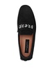 logo-plaque suede loafers