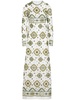 Tapisserie-print sequinned maxi dress