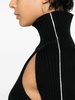 Black Cut-Out Wool Jumper