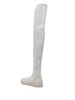 thigh-high canvas boots