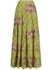 Pansy Sauvages macramé maxi skirt