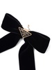 triangle-logo bow velvet hair clip