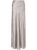 fluted satin maxi skirt