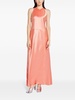 satin-weave maxi dress 