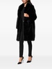 shawl-lapels faux-fur coat 