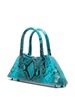 snakeskin-effect leather tote bag