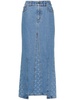 Blue Moon Laser Denim Maxi Skirt