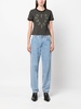 mid-rise straight-leg jeans