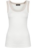 lurex-trim ribbed tank top