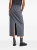 elasticated-waistband midi skirt