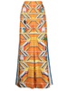 graphic-print wide-leg trousers