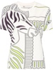 zebra-print cotton T-shirt