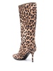 85mm leopard-print boots