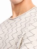 zigzag-embroidered round-neck jumper