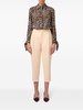 leopard-print georgette shirt