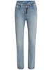 high-rise straight-leg jeans