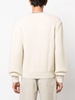 two-tone ribbed-knit jumper