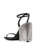 rhinestone-chainmail satin sandals