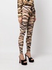 tiger-print high-waisted leggings