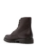 round-toe leather ankle boots