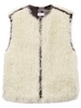 Iride-print faux-shearling gilet