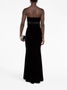 crystal-embellished velvet gown