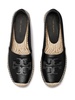 Ines logo-patch leather espadrilles