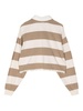 striped long sleeve polo top