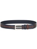 logo-plaque leather belt