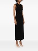 Black Sleeveless Knitted Maxi Dress