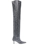 glitter thigh-high boots