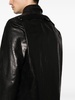 classic-collar leather jacket